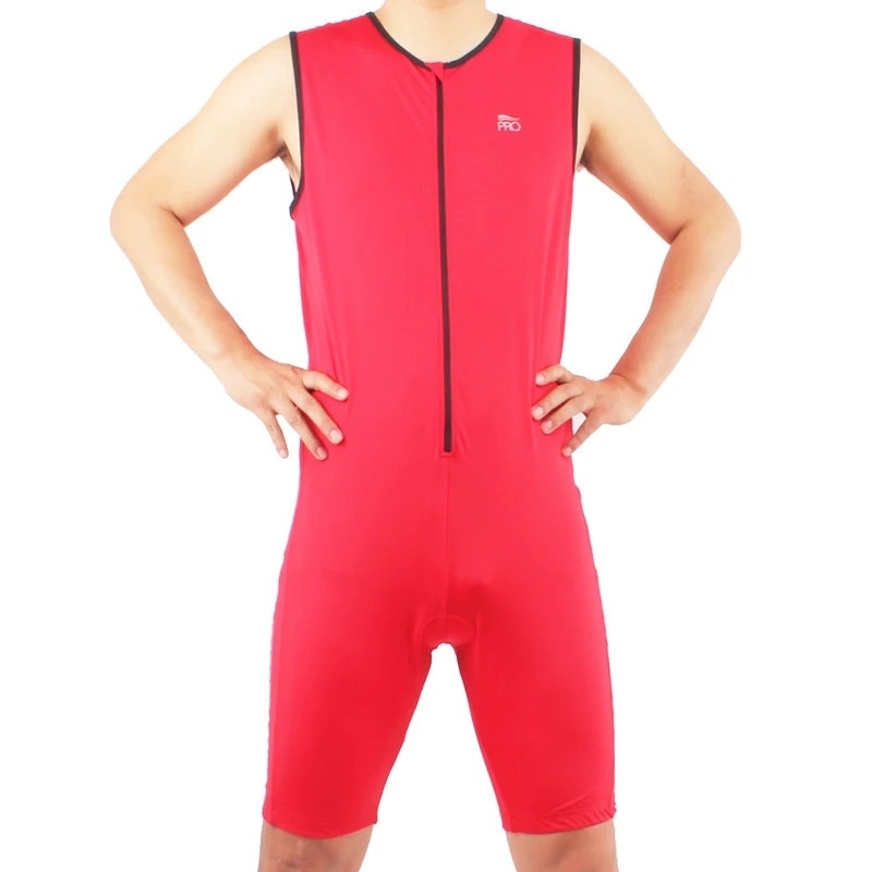 

Running Swimming Cycling Professional Tri Sports Padded Jumpsuits One-Piece Lycra Sleeveless Men Ironman Triathlon Suits