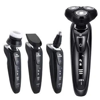 

4D Rotary Wet Dry Electric Shaver Multi-function Men USB Car Charging Body Wash Razor Nose Hair trimming Beard knife home travel