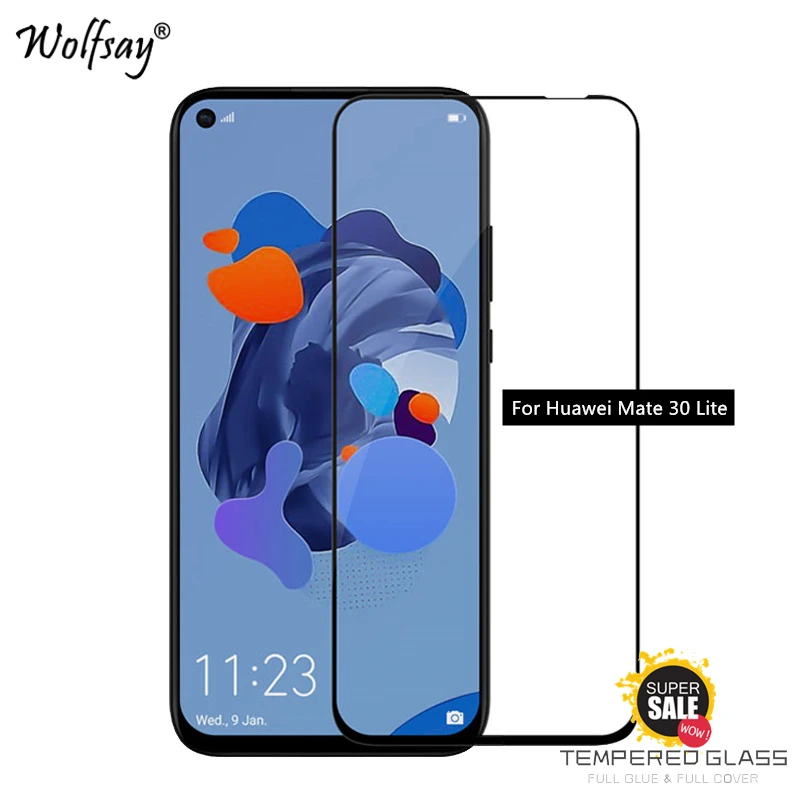 

Full Glue Glass For Huawei Mate 30 Lite Screen Protector Tempered Glass For Huawei Mate 30 Lite Phone Film For Mate 30 Lite <