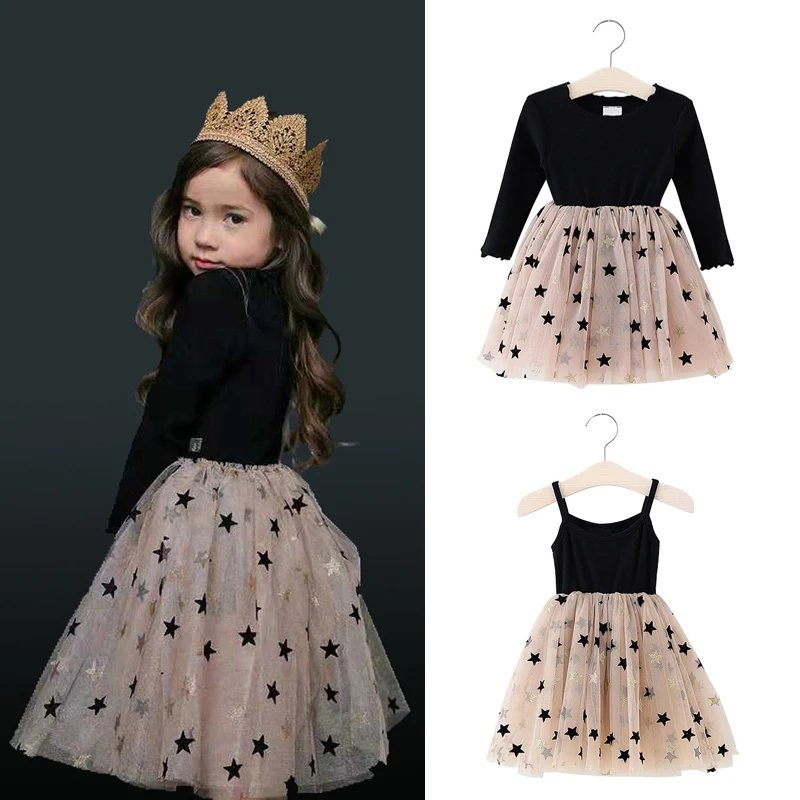 

autumn 2019 toddler children princess dress long sleeve kids girls winter dress baby party dresses for girls tutu costume
