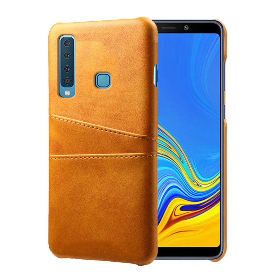

SCK Luxury Leather Card Holder Phone Cases For Samsung Galaxy A9 2018 A9 Star A9 Pro A9S Slim Hybrid Hard Platic Phone Cover