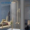 KEMAIDI Brushed Gold Shower Faucet In Wall 8