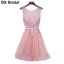 Новые трапециевидные мини платья для выпускного вечера с кружевной аппликацией платья для выпускного вечера короткое выпускное платье коктейльные платья