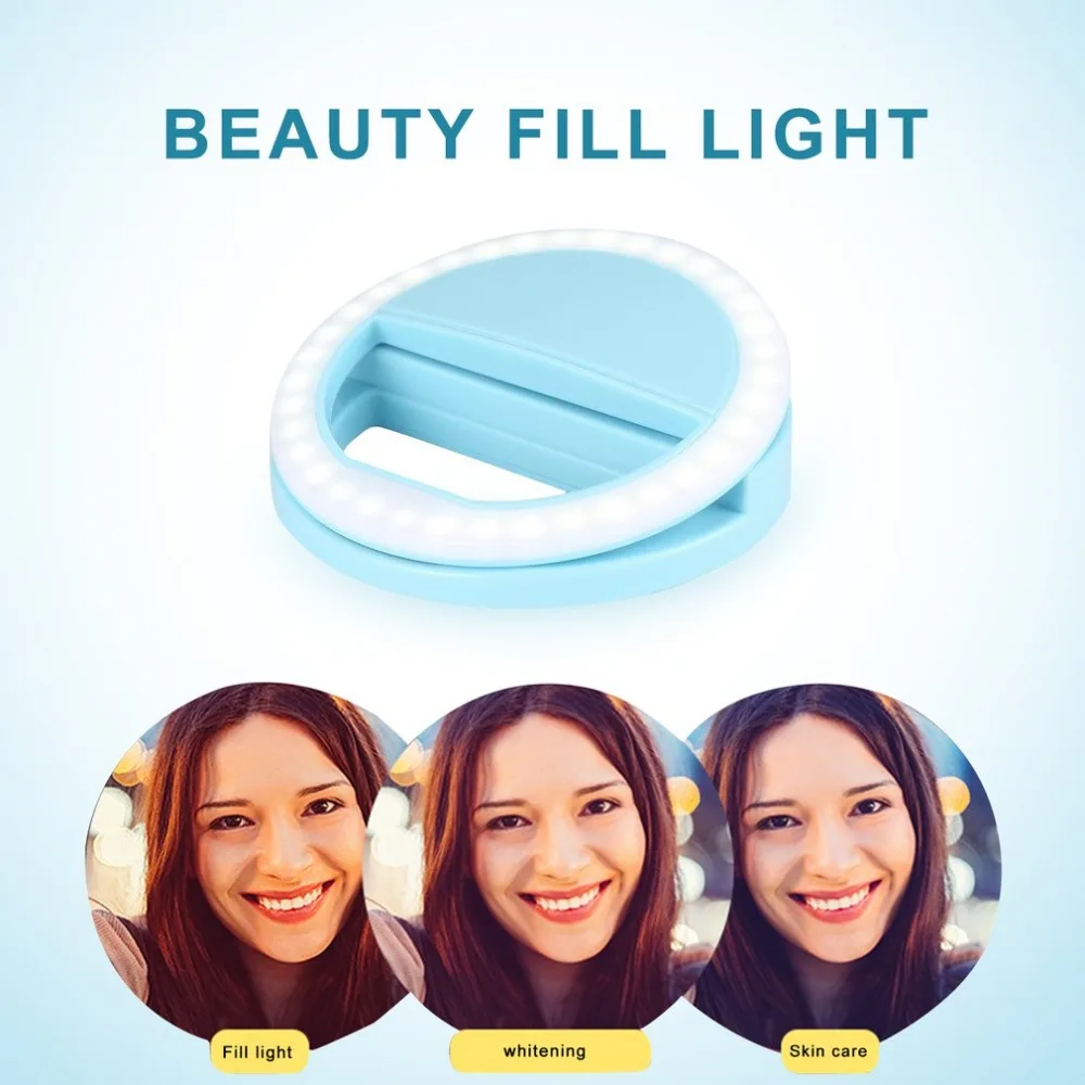 

Selfie LED Ring Flash Light Portable Mobile Phone 36 LEDS Selfie Lamp Luminous Macro Fill Light HD Mobile Lens For Iphone