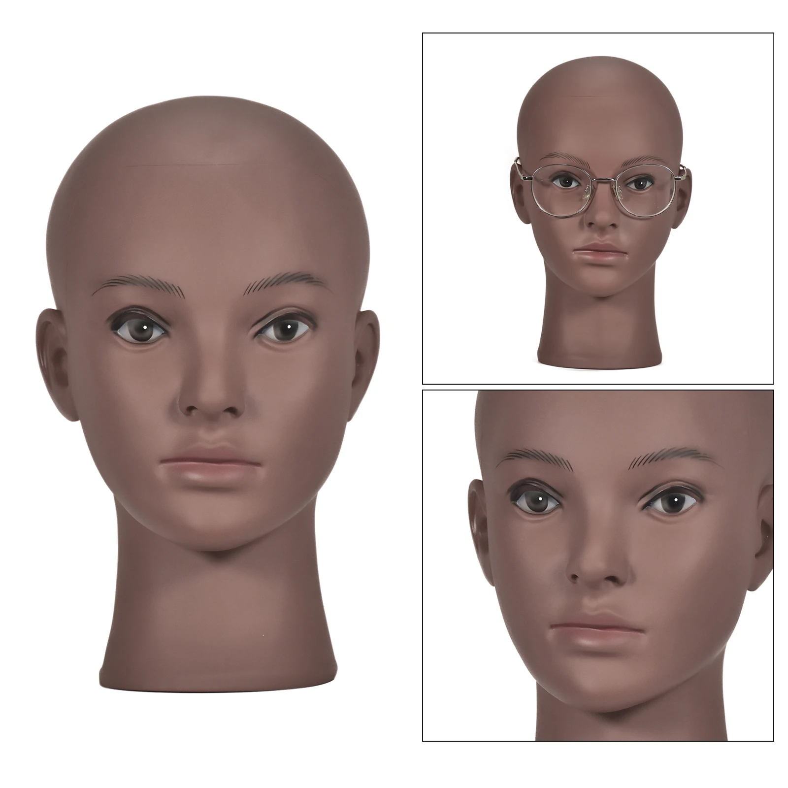 New Female Bald Mannequin Head Manikin Wig Stand Cosmetology Practice Training Manikin Head For Hair Styling Wigs Making