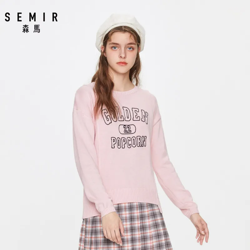 Свитер SEMIR женский весенний новинка 2020 корейский Свободный трикотажный базовый