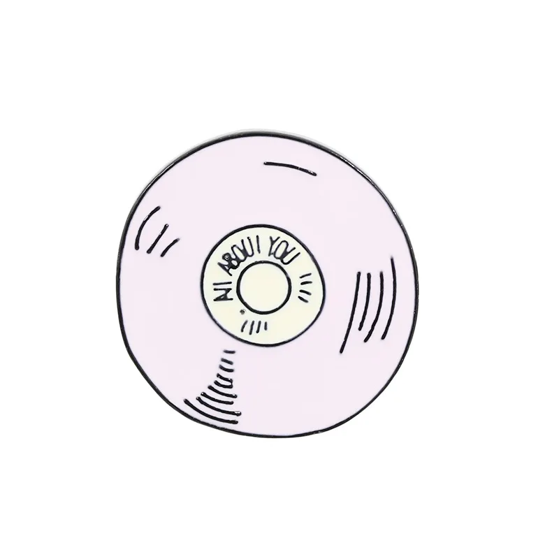 CD Рюкзак Книги камера мобильный телефон CD эмалированные значки розовый брошь с дизайном «девочка» джинсовая рубашка воротник нагрудные булавки ювелирные изделия Подарки для женщин - Окраска металла: CD