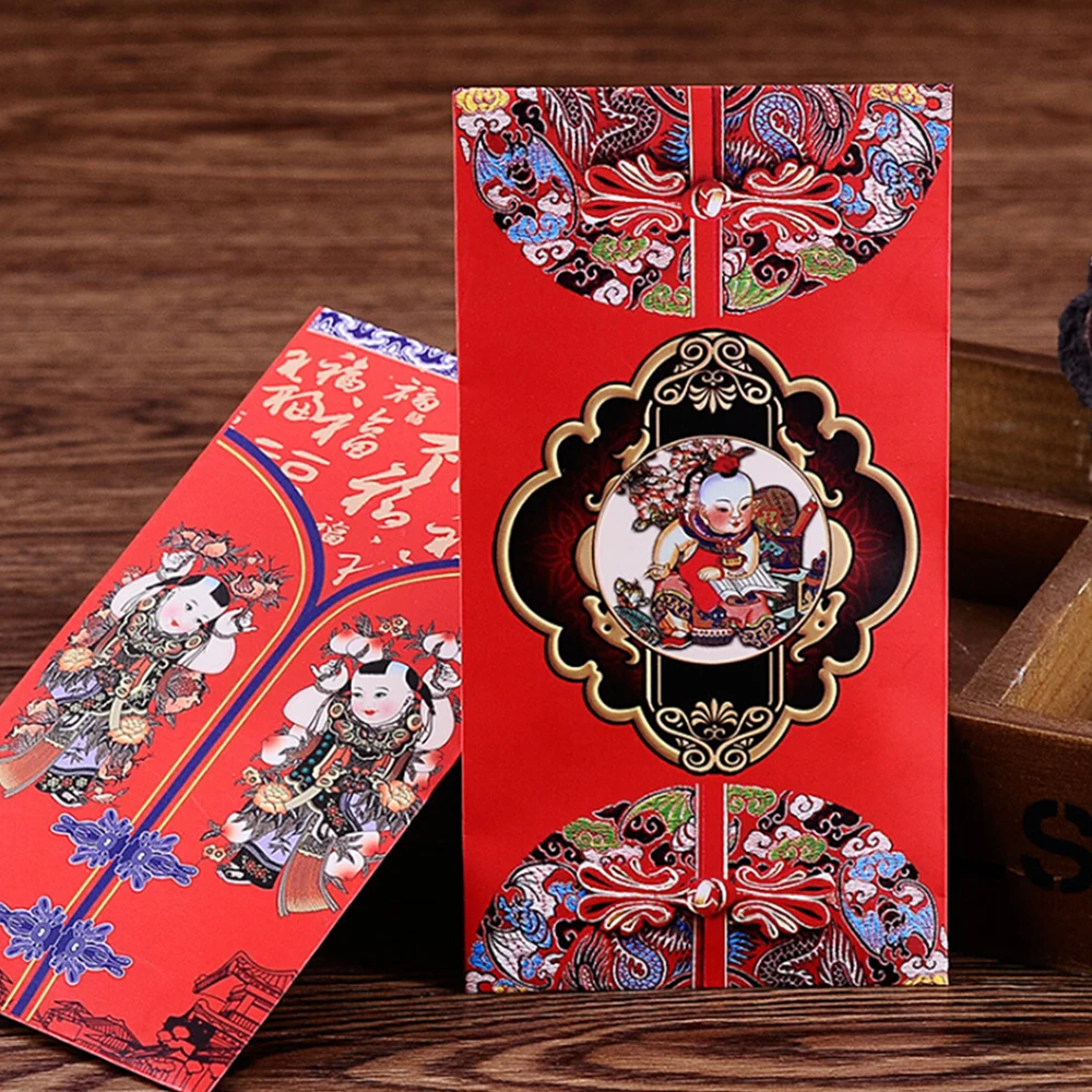 12 шт. в китайском стиле, красный пакет, счастливый конверт для денег, новогодний маленький что-то для китайского весеннего фестиваля, подарок, красные конверты