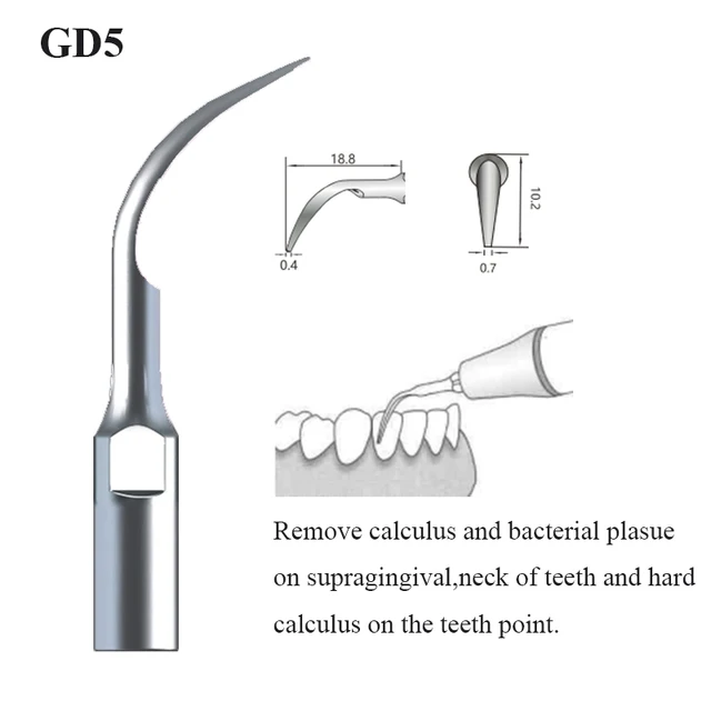 Dental Ultrasonic Scaler Tip Scaling Periodontics Endodontics Dentists Multifunction Endo Perio Scaling Tips Dental Instrument GD5