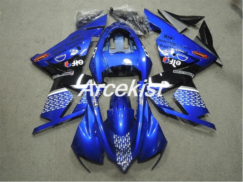 Стиль ABS обтекатель комплект подходит для kawasaki Ninja ZX10R 2004-2005 04 05 10R bodyкузов черный синий