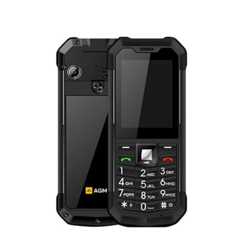 Silver-Black AGM M3 Прочный Открытый 2,4 ''Телефон IP68 водонепроницаемый ударопрочный пылезащитный фонарь 1970mAh фонарик сотовый телефон - Цвет: Silver-Black