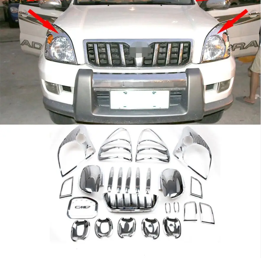 Luxury Chrome ABS 29pcs External Accessories Covers Trim Full Kit Decor ...