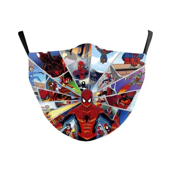 

Face Masks Super Hero Washable Fabric Face Cover Masks Spiderman Printed 3D Protective Face Mask Cycling Reusage Careful Masks