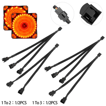 

Mainboard CPU 4 PIN Fan Extention Cables PWM 4P Adapter Cable Computer Case Mainboard 4 PIN Power Cables Connectors Fan Splitter
