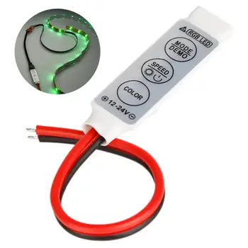 

L42 *W12 *H3 mm DC12V-24V Led Dimmer Controller 3 Keys Control Single Color Led Strip Light <1W Static power consumption