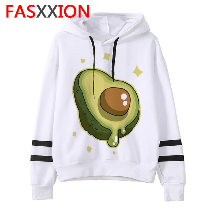 Авокадо Женская/Мужская толстовка kawaii Мультфильм ulzzang Графический свитер негабаритных с капюшоном уличная Корейская стильная винтажная одежда