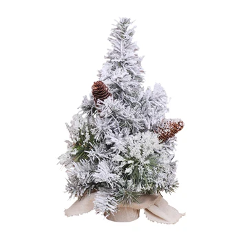 

30cm Home Office Mini Christmas Tree Gift Ornament Window Display Desktop Decoration Festival Photo Prop Snow Flocked Party