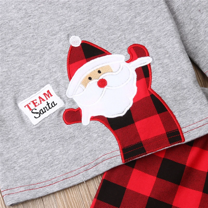 Комплект из 3 предметов для маленьких мальчиков и девочек 0-18 месяцев, Рождественский комбинезон, футболка+ штаны+ шапочка, Рождественский комплект