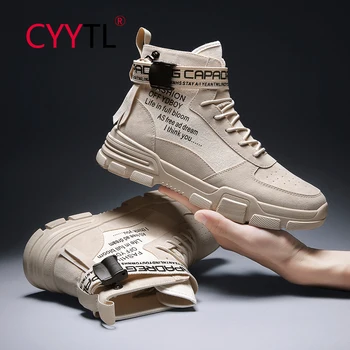 CYYTL-Botines de moda deportiva para hombre, Botas clásicas antideslizantes resistentes al desgaste, para senderismo y nieve, Militares