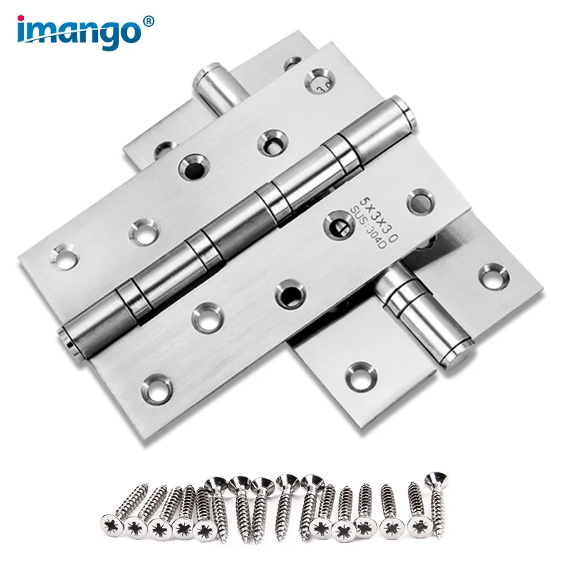 Stainless Steel Hinges Door Hinges 2Pcs (1 Pair) Door Butt Hinges 304 Stainless Steel Flat Door Thick