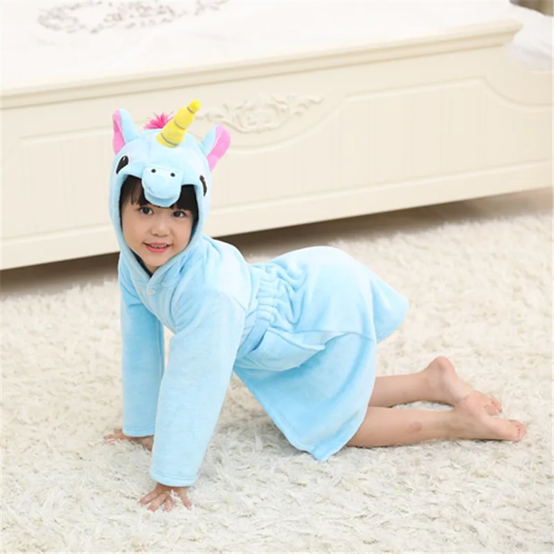 PPXX единорог с капюшоном халат детские халаты детский купальный халат полотенце животных пижамы для мальчиков и девочек Ночная рубашка детская одежда для сна Большие размеры