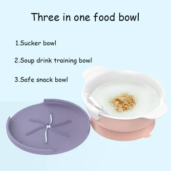 

Baby Dishes Silicone Feeding Bowl Baby Plate Tableware Food Dinnerware for Kids Suction Cup Fixing BPA Free Feeding Dinner Bowls