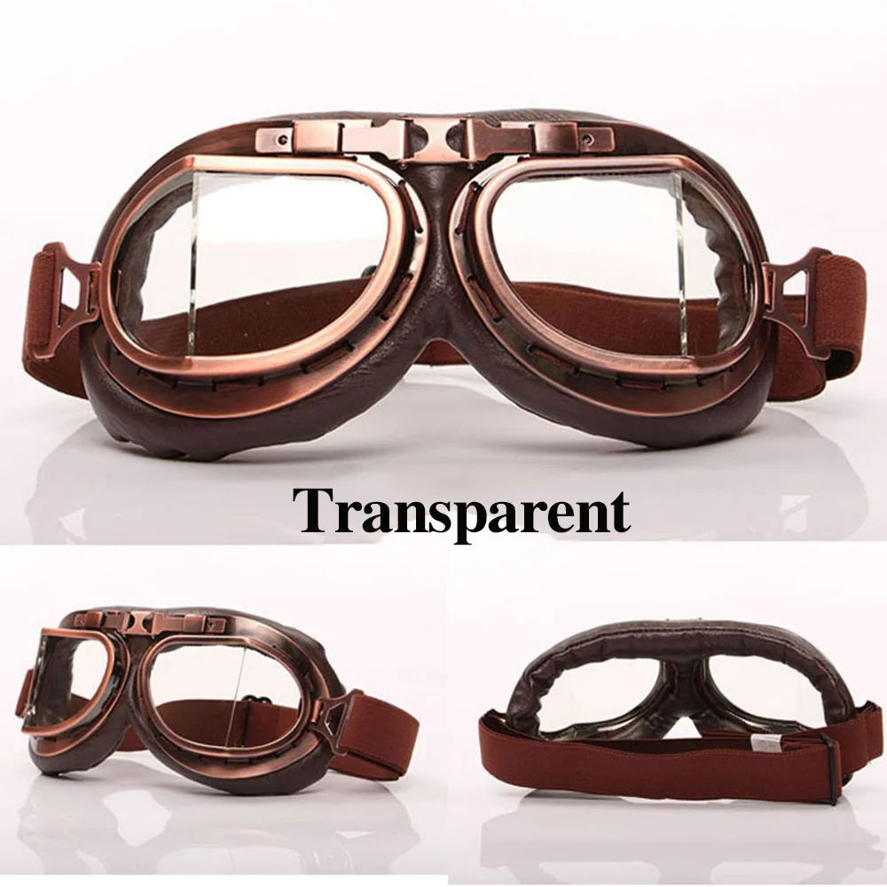 Retro Motorcycle Goggles Motorcycle Glasses Classic Vintage Steampunk Goggles for For Motorcycle Protection UV Protection