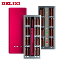 DELIXI – Mini tournevis magnétique de précision, 49 en 1, démontable, outil de réparation d'embouts pour téléphone, ordinateur domestique, Iphone