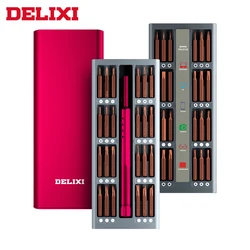 Delixi 49 em 1 chave de fenda conjunto desmontável mini precisão magnética chave de fenda bits ferramenta reparo para o telefone computador em casa iphone