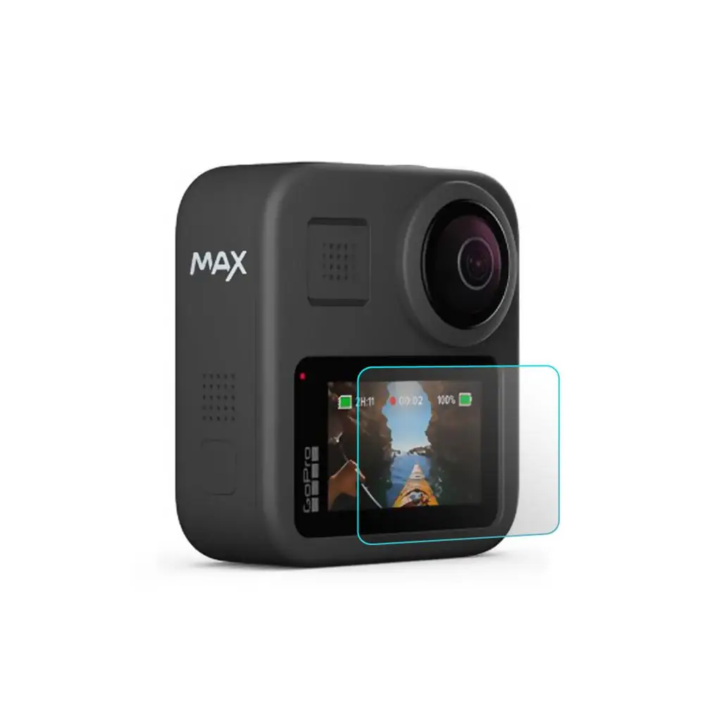 BEESCLOVER Protective Film HD Tempered Glass Screen Protector Sports Camera Accessories for GoPro Max Screen Protector r60