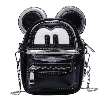 

Disney Women Minnie Mickey mouse handbag PU Leather Organizer Small Cute Bucket Bag Messenger bags Women Children Gifts