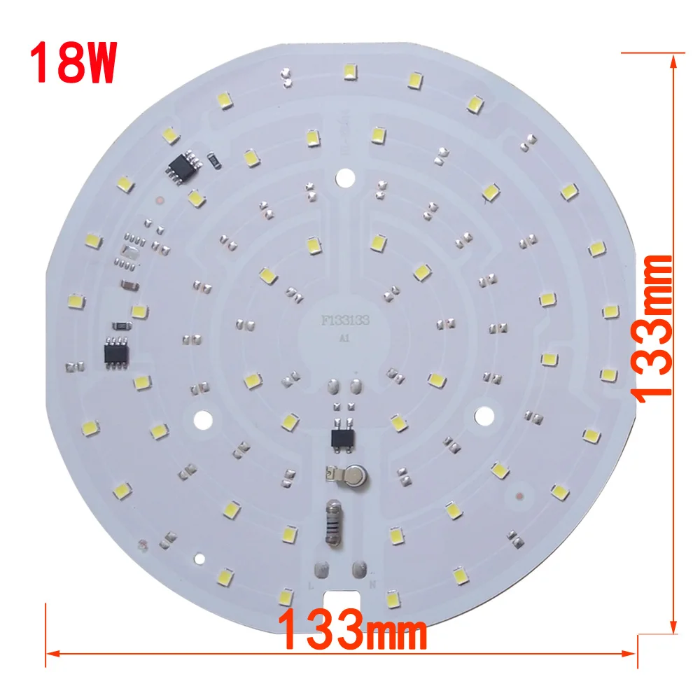 10 шт./лот светодиодный чип SMD для Ceilinglight AC220V вход с умным IC 15 Вт 18 Вт световые бусины для DIY потолочный светильник Холодный белый