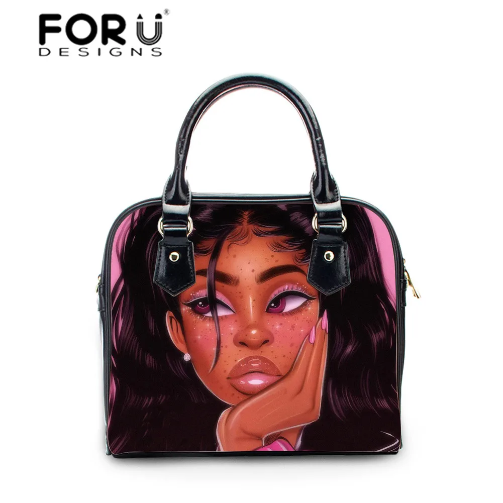 Сумка на плечо FORUDESIGNS роскошные сумки женские черные художественные африканские