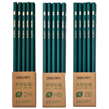 

Deli 10pcs pencil HB elementary school student with exam writing drawing drawing sketch young children writing 2B pencil