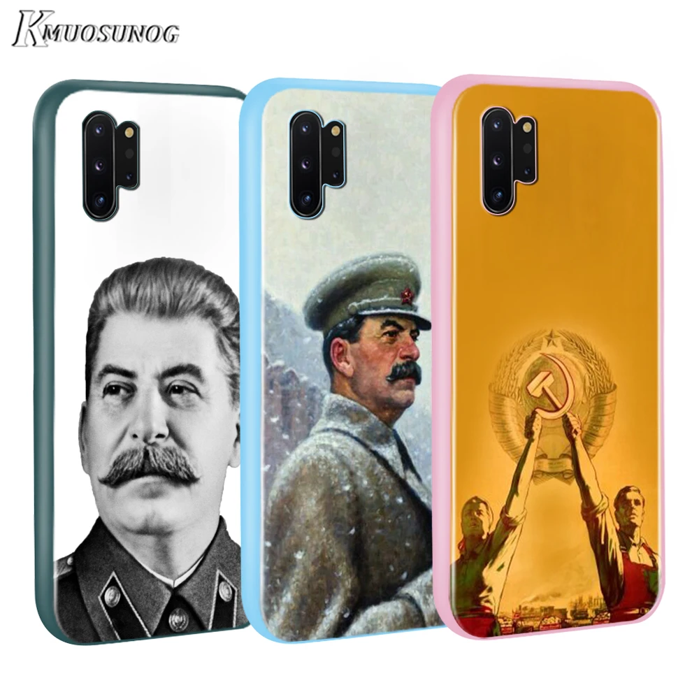 

Stalin Soviet Union Baseus Candy Color Cover for Samsung Galaxy Note 10 9 8 S11 S10 S9 S8 S7 Plus Edge Phone Case