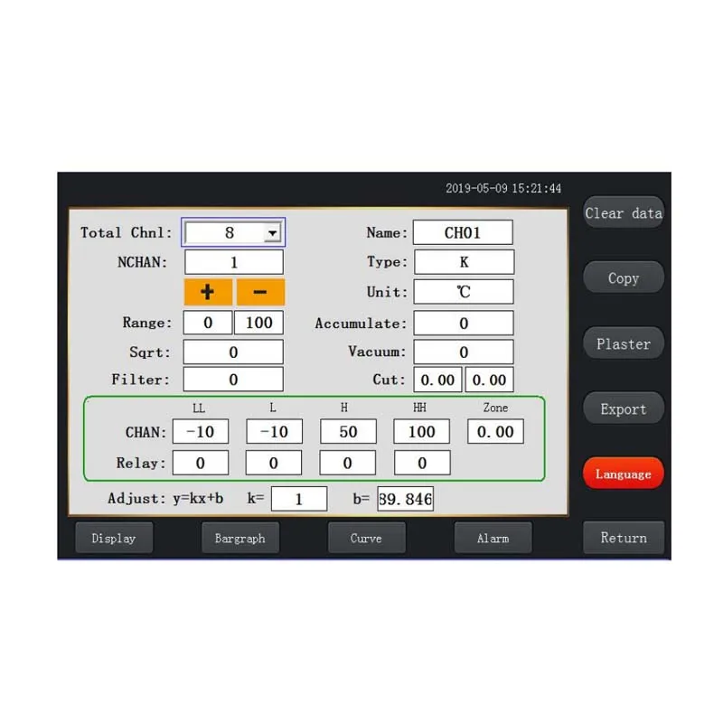 TDP6407 ЖК цветной сенсорный экран промышленное измерение температуры