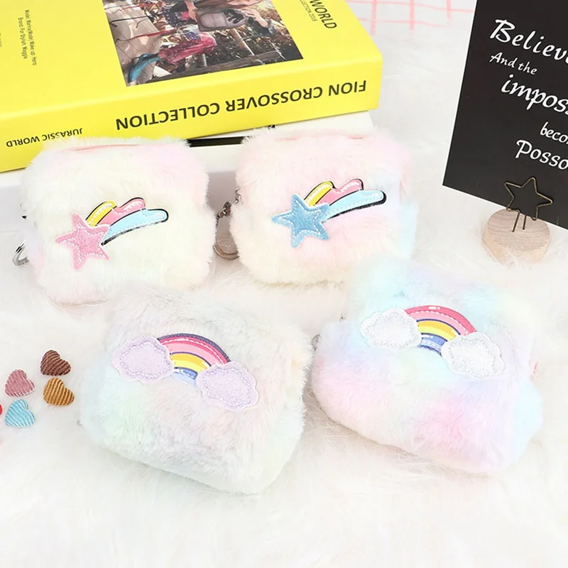 Модный женский кошелек с блестками для монет, кошелек для девушек на молнии, клатч для монет, наушники, посылка, сумочка