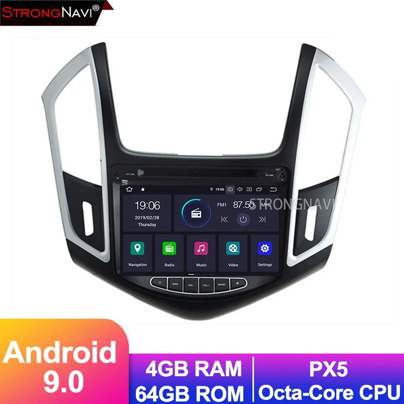 

8inch Android 9.0 Car DVD Multimedia Player For Chevrolet cruze 2015 car radio player with WIFI 4G Bluetooth Camera 4g 64g