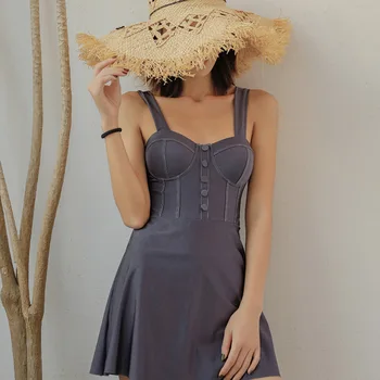 

One Piece Swimsuit Push Up Beachwear Swiming Suit Women Swimwear 2019 1 Woman Rashguard Female New Korean Ins Sexy Dress With