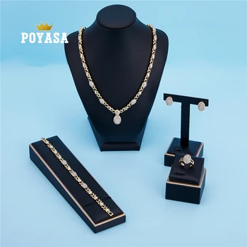 

2020 AUG USA hot XOXO love wedding jewelry set for women fashion jewelry set 14k Gold plated high quality bride jewelry set