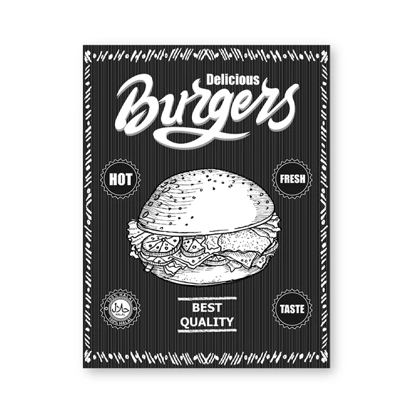 Poster Kanvas Sketsa Makanan Menu Burger Dan Gambar Cetakan Hitam Putih Lukisan Kanvas Dekorasi Seni Dinding Toko Hamburger Restoran Painting Calligraphy Aliexpress