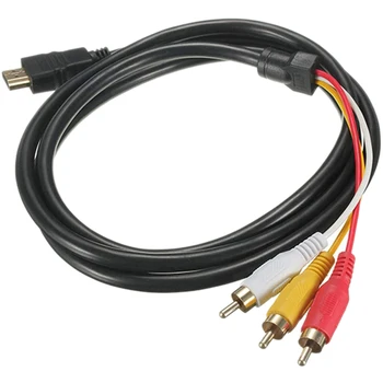 

HDMI to RCA Cable 1080P HDMI Male to 3 RCA S-Video AV o Cable Cord Adapter for TV HDTV DVD
