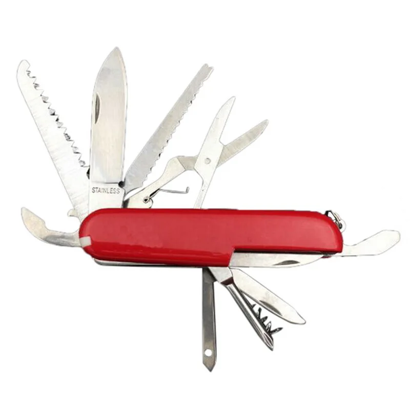 

1PC Multi Tools Fold Knife 11 in 1 Multi-function Hunting Knives Portable Pocketknife 91mm Folding Outdoors Survival Knife