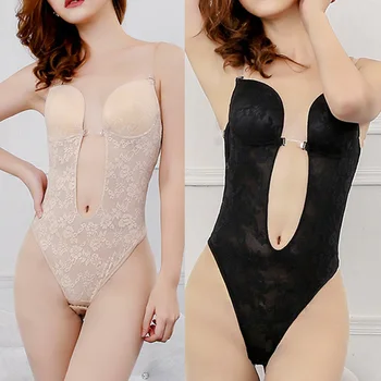 

Party Bodysuit Women Body Shaper Backless Bra G-string Breathable Underdress Shapewear TC21