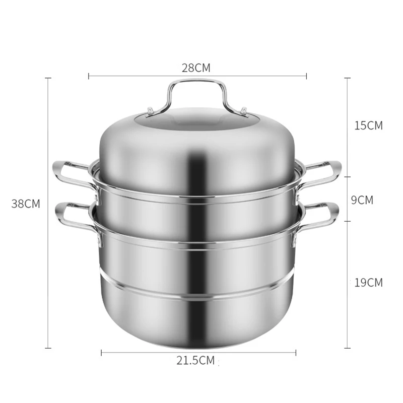 3 уровня Пароварка из нержавеющей стали посуда для приготовления на пару кухонная посуда горячий горшок