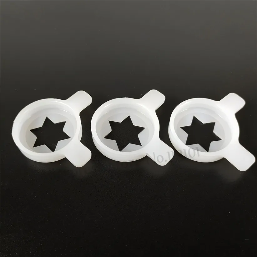 Ice Cream Machine Parts 3 in 1 Fancy Hexagram Modelling Caps Spare Parts for Soft Ice Cream Machine Plastic Nozzle Lids Accessories 29mm Inner Diameter