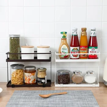 

Nordic Kitchen Dish Rack Tableware Bowl Fork Oil Bottle Condiment Seasoning Spice Jar Storage Holder Rack Kitchen supplies