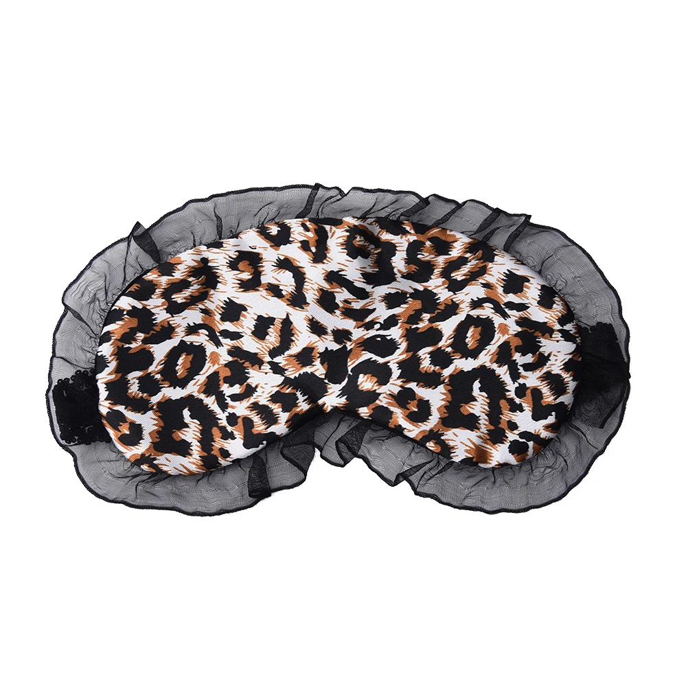 Kawaii/кружевная маска для сна с вышивкой "сладкий сон" для девочек, накидка для отдыха в путешествии, леопардовая повязка на глаза, повязка на глаза, инструмент для ухода - Цвет: Leopard