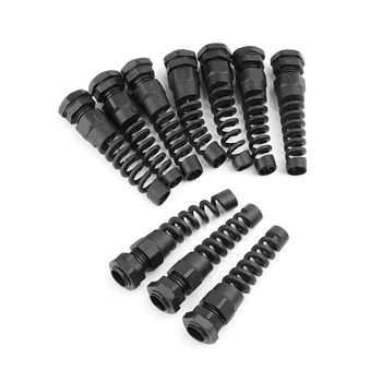 

10pcs Waterproof M16 PG9 Cable Connectors Spiral Strain Relief Protector Drop Ship Support