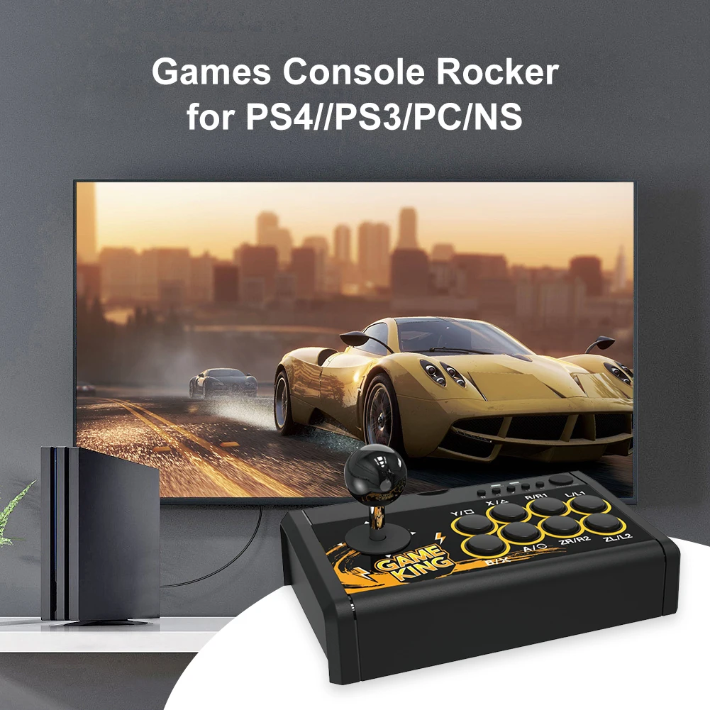 Joystick Di Gioco Cablato Usb 4 In 1 Retro Arcade Station Turbo Games Console Controller Di Combattimento A Bilanciere Per Ps3/Ps4/Switch/Pc